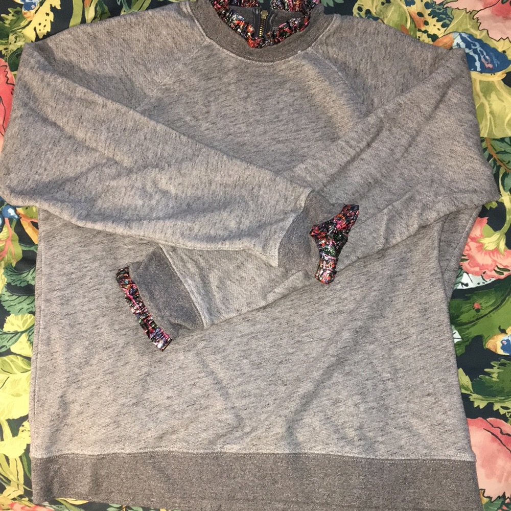 J crew sweatshirt with zipper